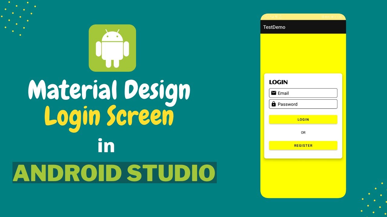 Material Design Signup Screen in Android Studio 